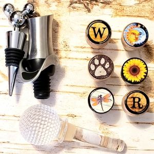 Bundle of Nine Wine Stoppers, Wine Corks